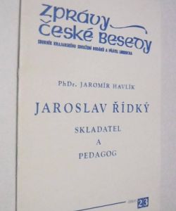Jaroslav Řídký skladatel a pedagog